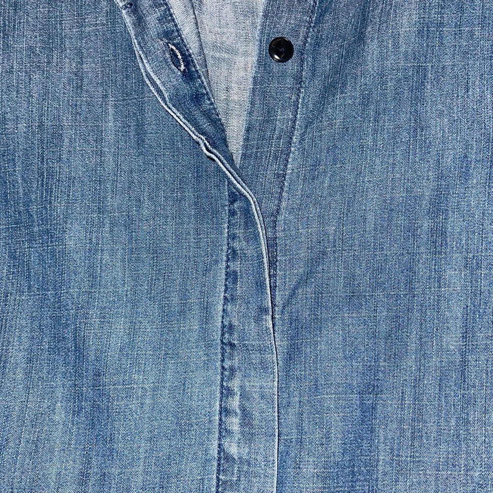 MADEWELL Denim Tie-Sleeve Button down Shirt size XS Soft Denim 100% Cotton - Picture 10 of 16